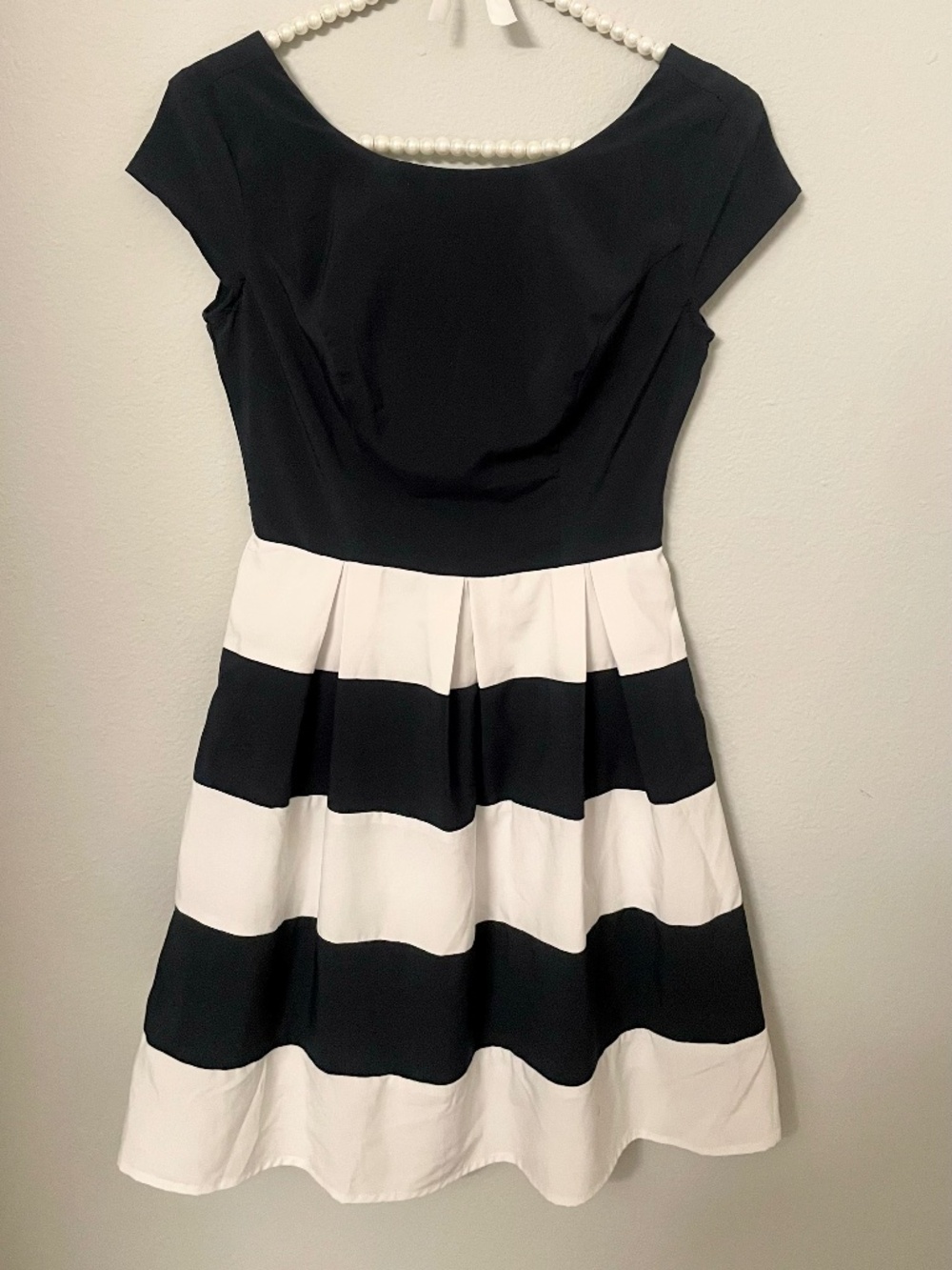 B. Darlin Navy White Fit & Flare Dress XS